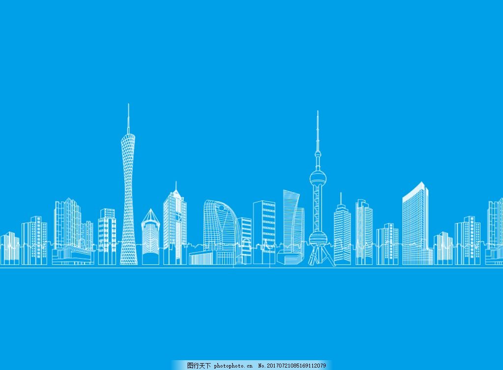 廣州城市建筑中的金屬柱應用與矢量線稿圖解析